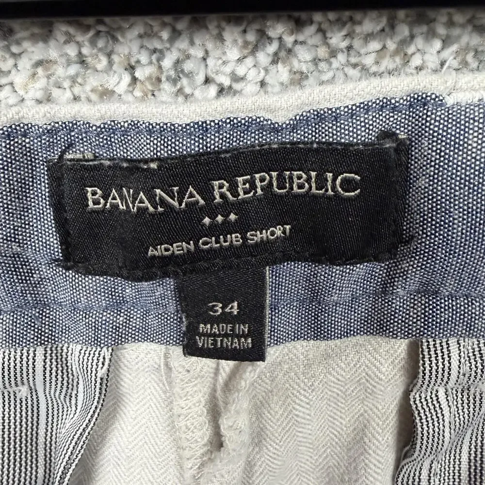 Banana Republic Aiden Club Shorts 34x7.5 Hamptons Nautical Stealth Wealth Preppy